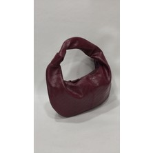 adissa collection Burgu Maxi - Örgü Dokuma Büyük Hobo Omuz Çantası | Kruvasan/bulut Form