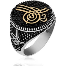 Gumush ​​gümüş Osmanlı Tuğrası Erkek Yüzük