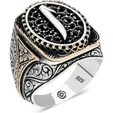 Gumush Gümüş Elif Oval Erkek Yüzük