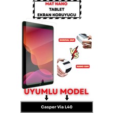 Mietubl Casper Via L40 Uyumlu Mat Nano Ekran Koruyucu | Kavisli Ekran Tam Uyum Anti-Glare Yansıma Önleyici - Tablet Ekran Koruyucu