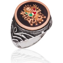 Gumush Gümüş Osmanlı Devlet Armalı Erkek Yüzük