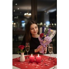 Henera Atelier El Örgüsü Mor Esintisi Buketi / Sevgililer Günü / Hediyelik /doğum Günü/yılbaşı