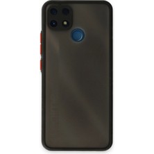 TE Dükkan Buğz Realme C25 Kılıf Montreal Silikon Kapak - Siyah