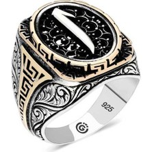 Gumush Gümüş Elif Oval Erkek Yüzük