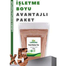 Laraska Natural Ham Kakao Toz 5kg - Raw Cacao Powder Aile Boyu Paket