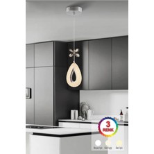 Bohem Aydınlatma Modern 3 Renk LED Tekli Damla Modeli (Beyaz Sarı Günışığı)