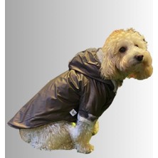 Peluşlu Mocca Küçük Irk Köpek Yağmurluğu