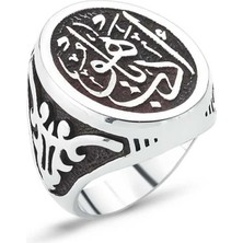 Gumush Gümüş Edeb Ya Hu Erkek Yüzük