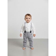 Butik Erkek Bebek Pantolon Askılı %100 Pamuklu Özel Gün Takımı