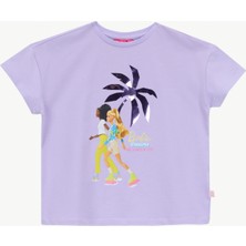 Barbie Baskılı Lila Kız Çocuk T-Shirt BRB6SG-TST6411