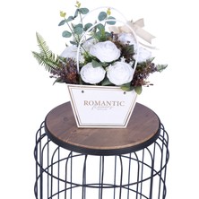Yapay Çiçek Sitesi Yapay Çiçekli Romantic Çantalı Aranjman Model 23