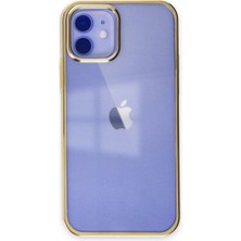 TE Dükkan Buğz Iphone 12 Kılıf Element Silikon - Gold