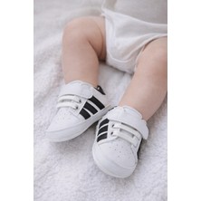 Kiçi Cırt Cırtlı Çizgili Ilk Adım Rahat Taban Ayakkabı