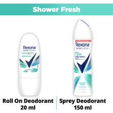 Rexona Kadın Sprey Deodorant Shower Fresh 72 Saat 150 Ml+Mini Roll On Deodorant Shower Fresh 20 ml