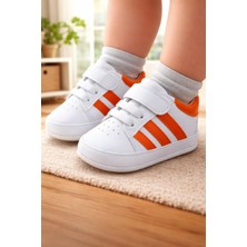 Kiçi Cırt Cırtlı Çizgili Ilk Adım Rahat Taban Ayakkabı