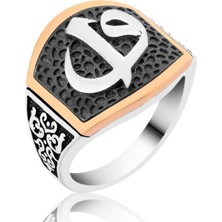 Gumush Gümüş Elif Vav Erkek Yüzük