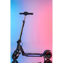 PremiumPort Mini Bonito Çocuk Katlanabilir LED Işıklı Elektrikli Scooter, Ayarlanabilir Direksiyon