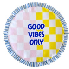 Ritmo Home Fırfırlı, Kareli, Marin, Yuvarlak, Damalı, Desenli, Renkli, Amerikan Servis 40CM Çap (1 Adet)