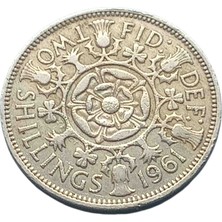 Yediotuz Digital Pazarlama Ingiltere 2 Schıllıng Yabancı Koleksiyon Madeni Para Eski Para Hobi Hediye Antika Darpane Numismatik Para