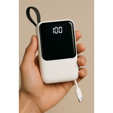 PremiumPort Taşınabilir 10.000MAH Dijital Göstergeli LED Işıklı Powerbank