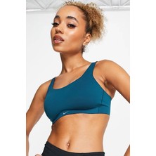 Nike Training Dri Fit Alate Minimalist Light Support Padded Bra Kadın Lazer Kesim Bra Mavi
