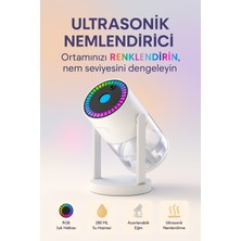 PremiumPort Rgb LED Işıklı Hava Nemlendirici, Yıldız Tavan Efektli, Aroma Difüzör