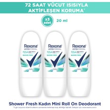 Rexona Üstün Koruma Kadın Mini Roll On Deodorant Shower Fresh 20 ml X3