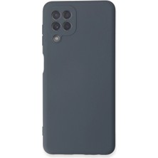 TE Dükkan Buğz Samsung Galaxy A22 Kılıf Nano Içi Kadife Silikon - Gri