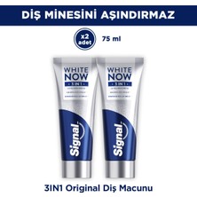 Signal White Now Diş Macunu 3 In 1 Original Anında Kusursuz Beyazlık 75 ml X2