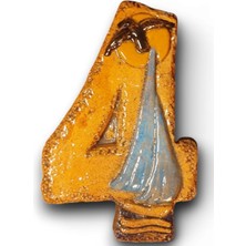 Toprakana Art Seramik Kapı No:4 _ 8×13×2 (Cm) Şamot Yelkenli Handmade