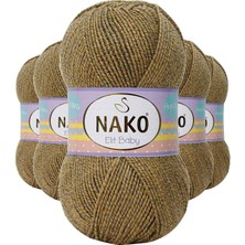 Beta Moda Hub 5 Adet Elite Baby El Örgü Ipi Tüylenmeyen Bebek Yünü Sarı Gri 21354