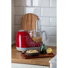 Arnica Mini 600W Kırmızı Mutfak Robotu, Çok Fonksiyonlu ve Kullanışlı
