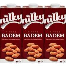 Nilky Badem Sütü Glütensiz Bitkisel Bazlı Laktosuz Vegan 3x1 lt