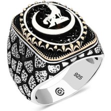 Gumush Gümüş Hilal Bozkurt Oval Erkek Yüzük