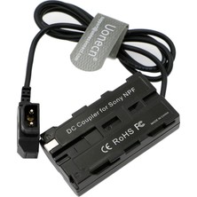 Andoer D-Tap - NP-F550 / F970 DC5521 Sahte Pil Güç Kablosu  Sony Atomos Ninja V Monitör ( 80 Cm)