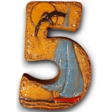 Toprakana Art Seramik Kapı No:5 _ 8×13×2 (Cm) Şamot Yelkenli Handmade