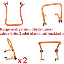 Sevgents Motosiklet Kaldırma Sehpası A Kalite Turuncu (2 Adet) (32-2 mm Boru Kalınlığı)
