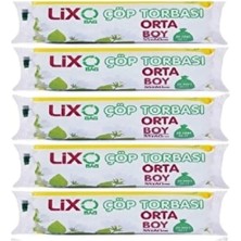 Beta Moda Hub Orta Boy Çöp Torbası 55 x 60 cm 20 Li Rulo x 5 Paket = 100 Adet (Mavi)