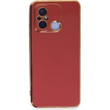 TE Dükkan Buğz Xiaomi Redmi 12C Kılıf Volet Silikon - Kırmızı