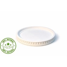 Ceren Wooden Boyanabilir Seramik Dekoratif Yuvarlak Tepsi – El Yapımı Hobi Boyama Tepsisi