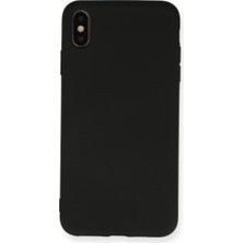 TE Dükkan Buğz Iphone Xs Max Kılıf Nano Içi Kadife Silikon - Siyah