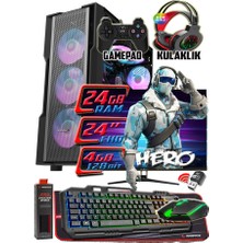 Warbox HERO 24" Monitör i5 4570s 24gb Ram 256gb Ssd 250gb Hdd GT740 DDR5 4gb E.kartı Gaming PC