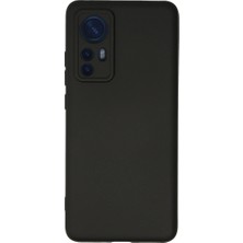 TE Dükkan Buğz Xiaomi Mi 12 Kılıf Nano Içi Kadife Silikon - Siyah