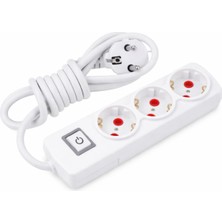 Fırsat Yolu 2 Metre Üçlü Topraklı Anahtarlı Grup Priz