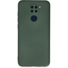 TE Dükkan Buğz Xiaomi Redmi Note 9 Kılıf Nano Içi Kadife Silikon - Koyu Yeşil