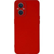 TE Dükkan Buğz Oppo Reno 7 Lite Kılıf Lansman Glass Kapak - Kırmızı