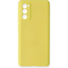TE Dükkan Buğz Samsung Galaxy S20 Fe Kılıf Nano Içi Kadife Silikon - Sarı
