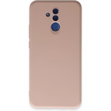 TE Dükkan Buğz Huawei Mate 20 Lite Kılıf Nano Içi Kadife Silikon - Pudra