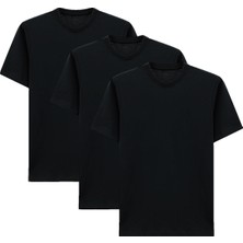 Kiğılı Bisiklet Yaka Regular Fit %100 Pamuk 3'lü Paket Tişört Seti