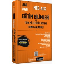 Pegem Akademi Yayıncılık 2026 MEB AGS Eğitim Bilimleri ve Türk Milli Eğitim Sistemi Konu A